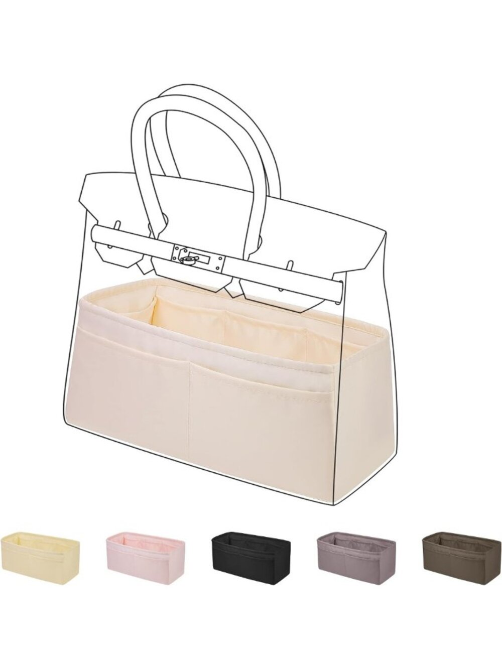 Silk Purse Organizer Insert for Birkin Bag - Stylish, Functional, Perfect Fit
